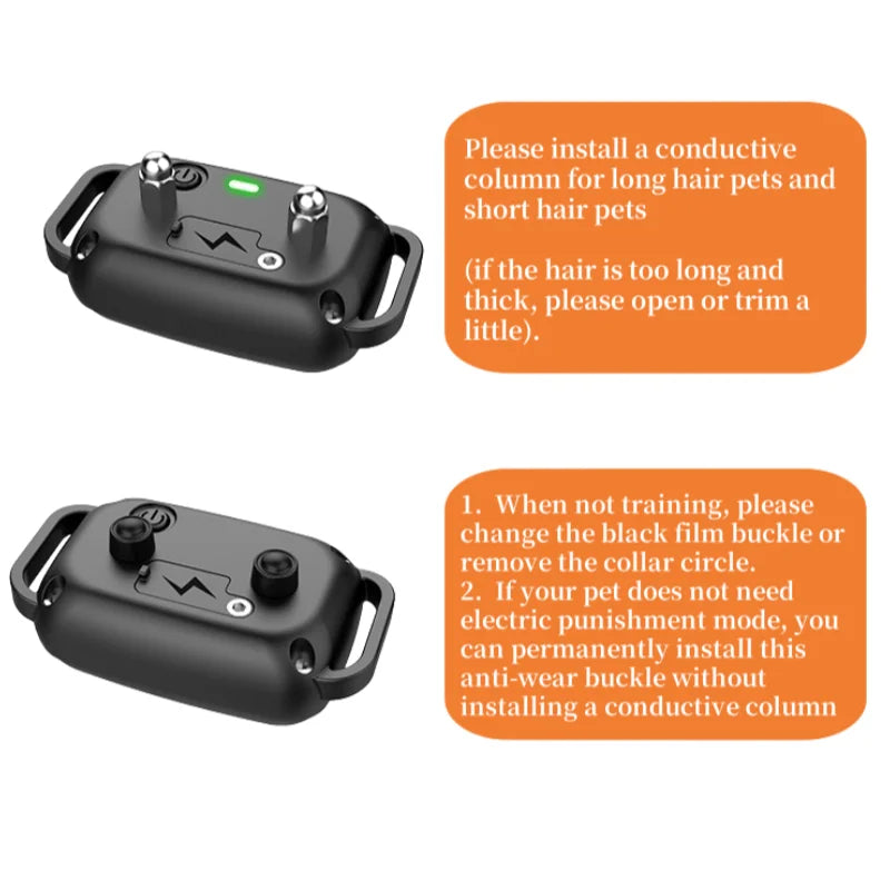 Coleira de treinamento digital para cães, 800m, à prova d'água, recarregável, controle remoto, animal de estimação, com tela lcd, para todos os tamanhos, som de vibração e choque