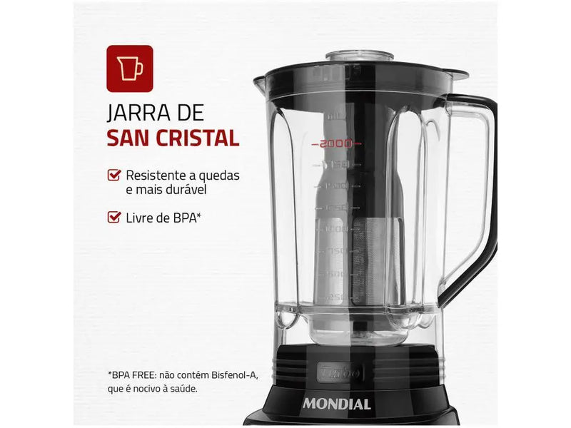 Liquidificador Mondial Turbo Blender L-1100 BI - 110V Inox