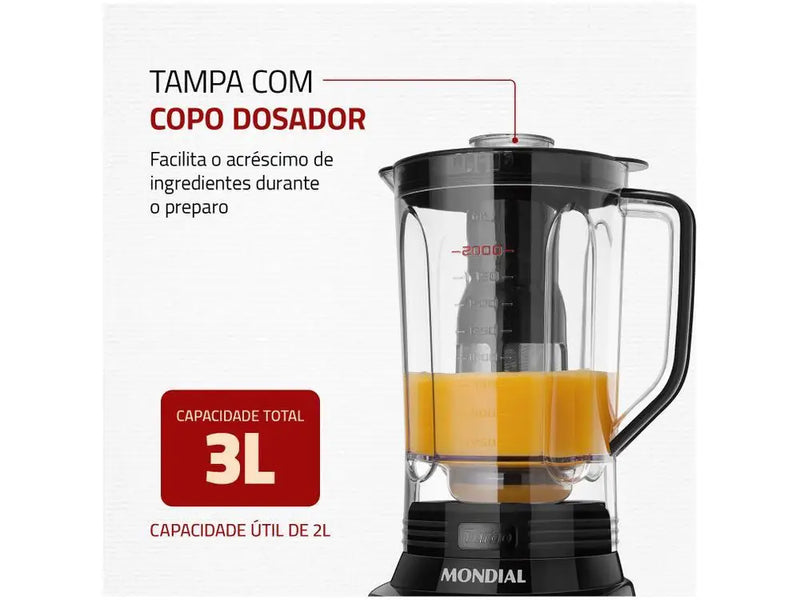 Liquidificador Mondial Turbo Blender L-1100 BI - 110V Inox